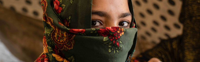 A young girl in Afghanistan