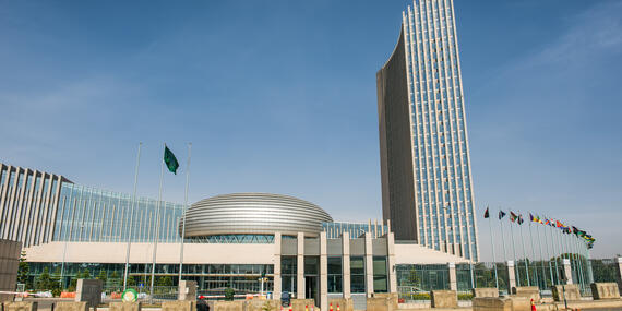 The African Union's headquarters building 