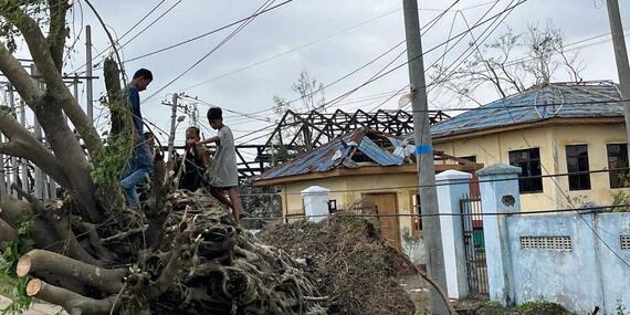 Cyclone devastation in Myanmar