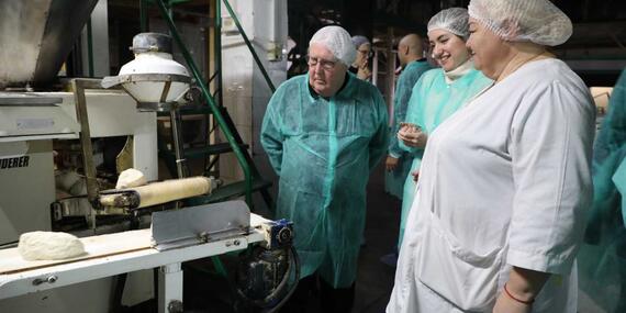 Mr. Griffiths visited a woman-owned bakery in Ukraine