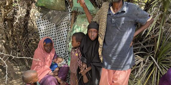 Hussein and his family in Farwaamo village, Kismayo Lower Juba region.