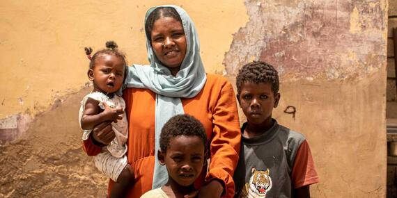 Ayda, a widow and a mother of four who fled violence in North Kordofan, is now living with relatives in Port Sudan. 