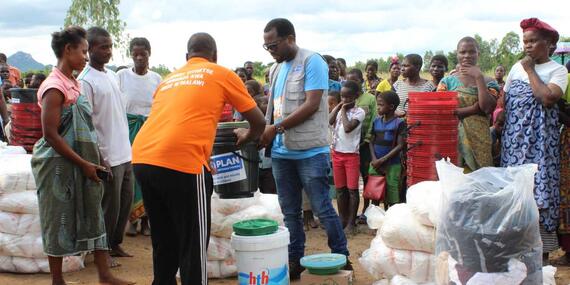 Humanitarian partners distribute relief items to people displaced by Tropical Cyclone Freddy 