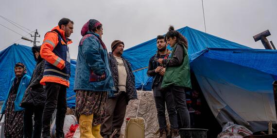 People displaced by the earthquake in Türkiye 
