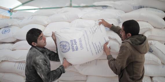 UNRWA staff work tirelessly to reach thousands of families with vital food supplies, Gaza