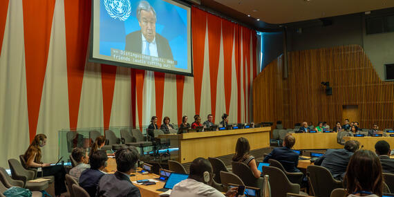 A wide view of the ECOSOC Humanitarian Affairs Segment in New York.