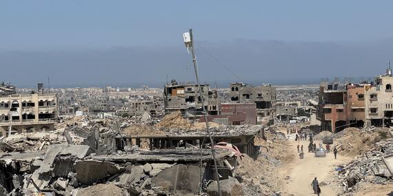 Extensive destruction in Gaza's Bani Suheila, Khan Younis