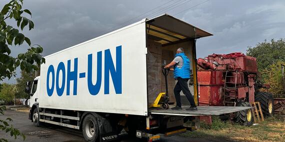 Humanitarian aid is delivered to the front-line Beryslav community in the Kherson region of Ukraine