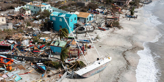 Aftermath of hurricane beryl