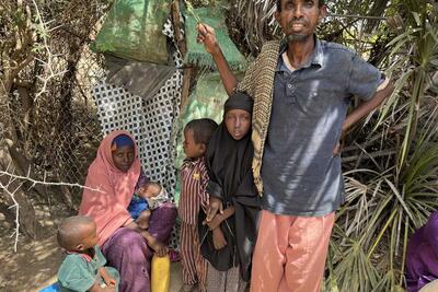 Hussein and his family in Farwaamo village, Kismayo Lower Juba region.