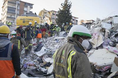 The South African team searches for survivors of the earthquake in Hatay, Turkey,