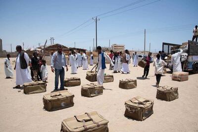 Food and essential supplies being distributed in Port Sudan