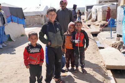Children in the New Alfaqiea Camp, Sarmada, Idleb. 