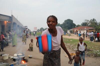 A woman in the conflict zone of conflict of western DRC 