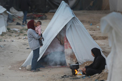 Internally displaced people in southern Gaza