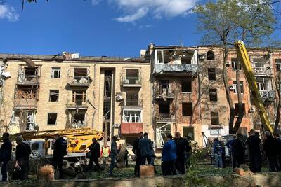 The aftermath of the strike by the Russian Federation Armed Forces in Ukraine's Kharkiv City.