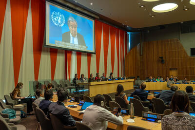 A wide view of the ECOSOC Humanitarian Affairs Segment in New York.