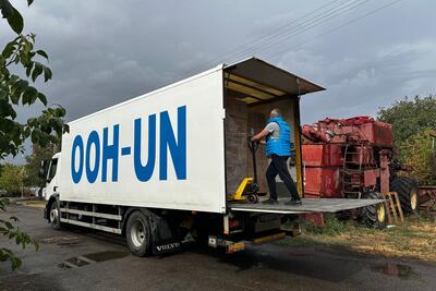 Humanitarian aid is delivered to the front-line Beryslav community in the Kherson region of Ukraine