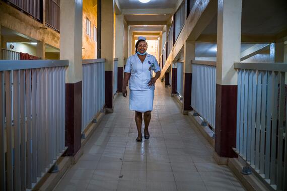 A nurse from the Cameroon Baptist Convention hospital