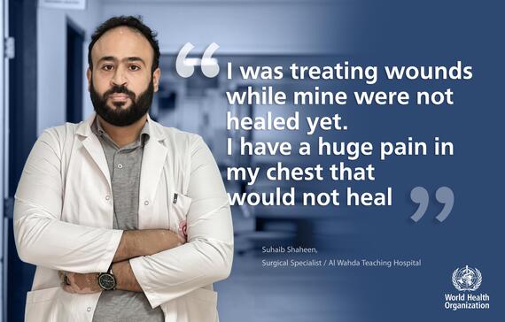 A man with a stethoscope around his neck. A pullout quote has been placed on the photo that reads: 