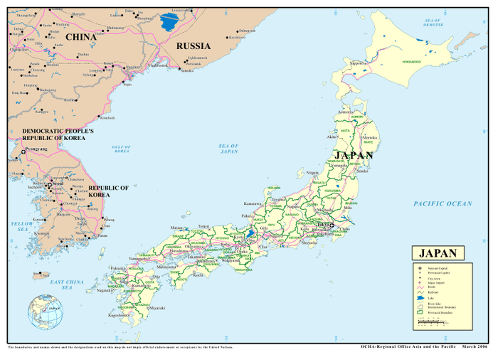 Reference Map of Japan | OCHA