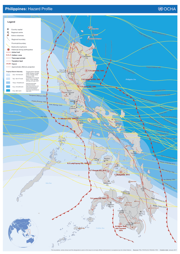 Philippines: Hazard Profile (Jan 2017) | OCHA