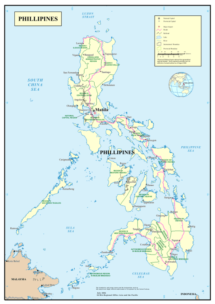 Reference map of Philippines | OCHA