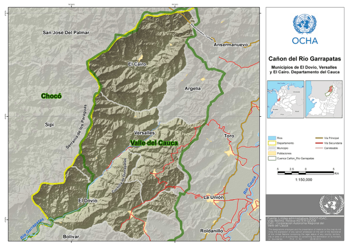 mapa de rio cauca