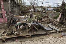 The city of Jeremie on the western tip of Haiti suffered the full force of Hurricane Matthew in October 2016, leaving tens of thousands stranded, and wind and water damage across wide areas.