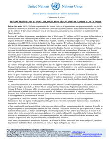 Preview of Communiqué de presse - ONU Sahel - BESOINS PERSISTANTS ET CONFLITS, SOURCES DE DÉPLACEMENTS MASSIFS DANS LE SAHEL.pdf