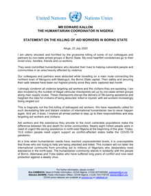 Preview of NIGERIA - UN - STATEMENT ON THE EXECUTION OF AID WORKERS IN BORNO STATE -22072020.pdf