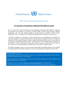 Preview of 130814_Press release_UN's emergency fund releases additional US$6 million for Jonglei.pdf