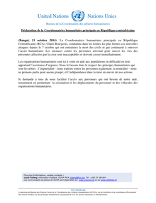 Preview of Declaration de la Coordonnatrice Humanitaire_FR_11 10 14.pdf