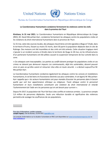 Preview of Le Coordonnateur Humanitaire condamne fermement les violences contre les civils dans la province de l’Ituri.pdf