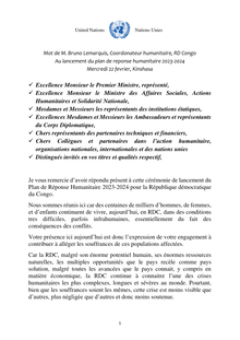 Preview of HC Lemarquis Speech _ Lancement du plan de reponse humanitaire 2023-2024.pdf