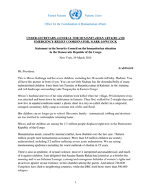 Preview of ERC_USG Mark Lowcock Statement to Security Council on DR Congo - 19March2018 - FINAL.pdf