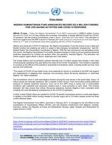 Preview of PRESS RELEASE - NIGERIA HUMANITARIAN FUND ANNOUNCES RECORD $22.4 MILLION FUNDING FOR LIFE-SAVING ACTIVITIES AND COVID-19 RESPONSE 15062020.pdf