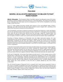 Preview of PRESS RELEASE - NIGERIA -UN ALLOCATES EMERGENCY $15 MILLION TO FIGHT RISING HUNGER- 18112020.pdf
