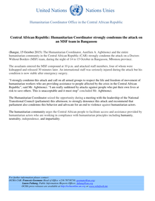 Preview of Humanitarian Coordinator strongly condems the attack on an MSF team_15 Oct 2015.pdf