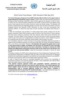 Preview of OCHA Yemen Press Release - CERF $18M _EN_final.pdf