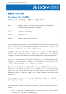 Preview of UN Humanitarian Chief Stephen O’Brien to visit South Sudan.pdf