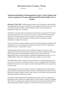 Preview of Sudan_HCT_Statement_on_the_de_facto_expulsion_of_UN_senior_official_and_OCHA_Head_of_Office_Mr._Ivo_Freijsen_22_May_2016_EN.pdf