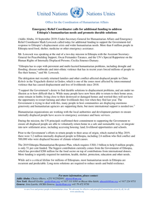 Preview of OCHA Press Release - UN relief chief calls for additional funding to address Ethiopias humanitarian needs-10 Sept 2019.pdf