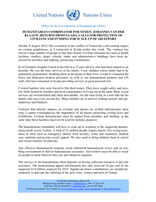 Preview of Humanitarian Coordinator for Yemen statement on Sa'adah mission - 8 August 2015.pdf