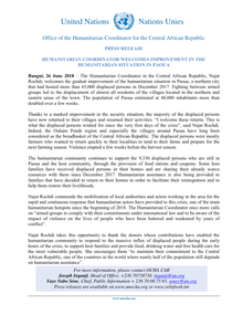 Preview of Press Release - Humanitarian Coordinator welcomes improvement in the humanitarian situation in Paoua - 26062018.pdf