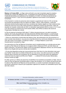 Preview of Lancement Conjoint du Plan de Réponses à l’Insécurité Alimentaire et Nutritionnelle du Gouvernement et du Plan de Réponse Humanitaire 2023.pdf