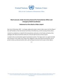 Preview of Mark Lowcock, Under-Secretary-General for Humanitarian Affairs and Emergency Relief Coordinator. Statement on the attack at Aden airport.pdf