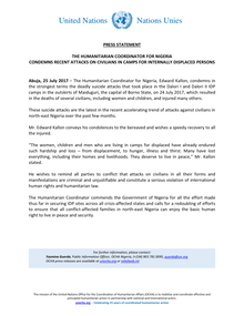 Preview of Humanitarian Coordinator for Nigeria condemns attacks targeting camps for displaced populations in north-east region.pdf
