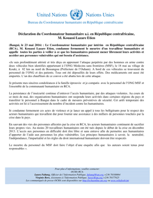 Preview of Déclaration du Coordonnateur humanitaire a.i. en RCA_23 mai 2016.pdf