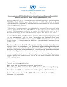 Preview of CERF UFE Allocation 2023 - Cameroon - Press release vf.pdf